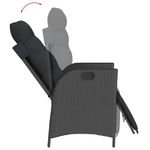 Casa si Gradina - Gradina si terasa - Mobilier exterior - Scaune si sezlonguri gradina - Scaun de gradina rabatabil cu suport picioare,2 buc., poliratan - Infinity.ro