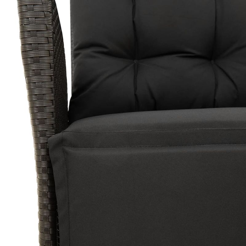Casa si Gradina - Gradina si terasa - Mobilier exterior - Scaune si sezlonguri gradina - Scaun de gradina rabatabil cu suport picioare,2 buc., poliratan - Infinity.ro