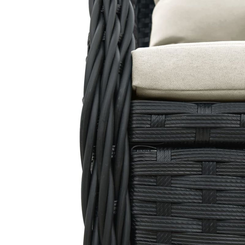 Casa si Gradina - Gradina si terasa - Mobilier exterior - Seturi mobila gradina - Set mobilier de gradina cu perne, 5 piese, negru, poliratan - Infinity.ro
