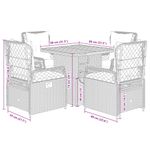 Casa si Gradina - Gradina si terasa - Mobilier exterior - Seturi mobila gradina - Set mobilier de gradina cu perne, 5 piese, negru, poliratan - Infinity.ro