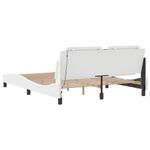 Casa si Gradina - Mobilier - Paturi si accesorii - Paturi - Cadru de pat cu lumini LED, alb, 160x200 cm, piele ecologica - Infinity.ro
