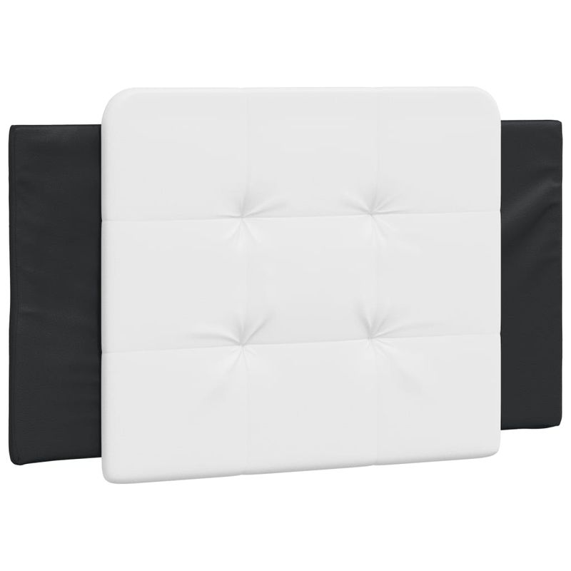 Casa si Gradina - Mobilier - Paturi si accesorii - Paturi - Cadru de pat cu LED, negru si alb, 100x200 cm, piele ecologica - Infinity.ro
