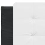 Casa si Gradina - Mobilier - Paturi si accesorii - Paturi - Cadru de pat cu LED, negru si alb, 100x200 cm, piele ecologica - Infinity.ro