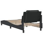 Casa si Gradina - Mobilier - Paturi si accesorii - Paturi - Cadru de pat cu lumini LED, negru, 90x200 cm, piele ecologica - Infinity.ro