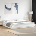 Casa si Gradina - Mobilier - Paturi si accesorii - Paturi - Cadru de pat alb 180x200 cm din lemn prelucrat - Infinity.ro