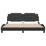Casa si Gradina - Mobilier - Paturi si accesorii - Paturi - Cadru de pat cu tablie, negru, 180x200 cm, piele ecologica - Infinity.ro
