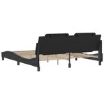 Casa si Gradina - Mobilier - Paturi si accesorii - Paturi - Cadru de pat cu tablie, negru, 180x200 cm, piele ecologica - Infinity.ro