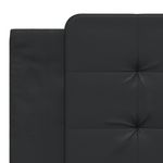 Casa si Gradina - Mobilier - Paturi si accesorii - Paturi - Cadru de pat cu tablie, negru, 180x200 cm, piele ecologica - Infinity.ro