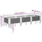 Casa si Gradina - Gradinarit si plante - Plante si ghivece - Ghivece si suporturi - Jardiniera de gradina cu tarusi, maro, 125x40x28,5 cm, PP - Infinity.ro