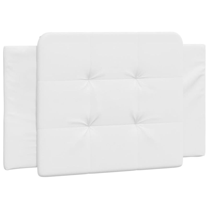 Casa si Gradina - Mobilier - Paturi si accesorii - Paturi - Cadru de pat cu tablie, alb, 100x200 cm, piele ecologica - Infinity.ro