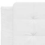 Casa si Gradina - Mobilier - Paturi si accesorii - Paturi - Cadru de pat cu tablie, alb, 100x200 cm, piele ecologica - Infinity.ro