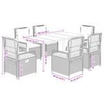 Casa si Gradina - Gradina si terasa - Mobilier exterior - Seturi mobila gradina - Set de masa pentru gradina, 7 piese, cu perne, bej, poliratan - Infinity.ro
