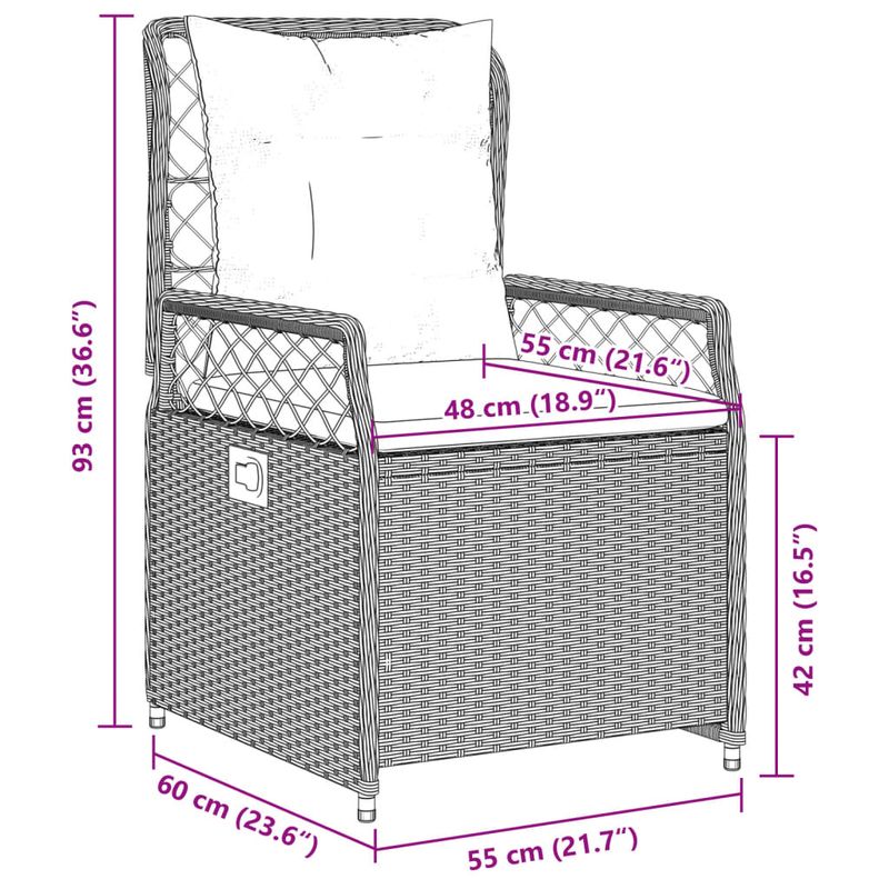 Casa si Gradina - Gradina si terasa - Mobilier exterior - Seturi mobila gradina - Set de masa pentru gradina, 7 piese, cu perne, bej, poliratan - Infinity.ro