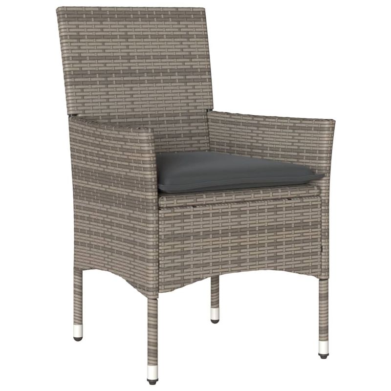 Casa si Gradina - Gradina si terasa - Mobilier exterior - Seturi mobila gradina - Set mobilier gradina cu perne 3 piese gri poliratan/lemn acacia - Infinity.ro