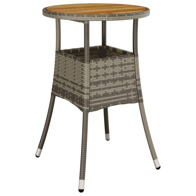 Casa si Gradina - Gradina si terasa - Mobilier exterior - Seturi mobila gradina - Set mobilier gradina cu perne 3 piese gri poliratan/lemn acacia - Infinity.ro
