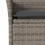 Casa si Gradina - Gradina si terasa - Mobilier exterior - Seturi mobila gradina - Set mobilier gradina cu perne 3 piese gri poliratan/lemn acacia - Infinity.ro