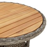 Casa si Gradina - Gradina si terasa - Mobilier exterior - Seturi mobila gradina - Set mobilier gradina cu perne 3 piese gri poliratan/lemn acacia - Infinity.ro