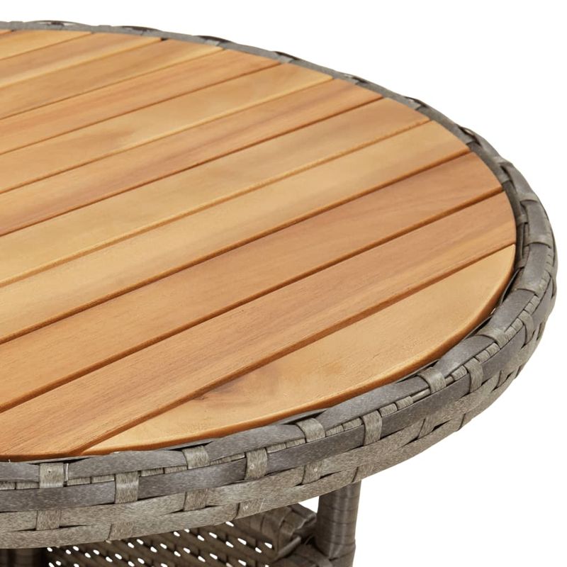 Casa si Gradina - Gradina si terasa - Mobilier exterior - Seturi mobila gradina - Set mobilier gradina cu perne 3 piese gri poliratan/lemn acacia - Infinity.ro