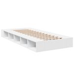 Casa si Gradina - Mobilier - Paturi si accesorii - Paturi - Cadru de pat, alb, 75x190 cm, lemn prelucrat - Infinity.ro