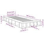 Casa si Gradina - Mobilier - Paturi si accesorii - Paturi - Cadru de pat, alb, 75x190 cm, lemn prelucrat - Infinity.ro