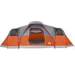 Sport si Outdoor - Camping - Corturi camping - Cort de familie cupola 11 persoane, gri/portocaliu, impermeabil - Infinity.ro