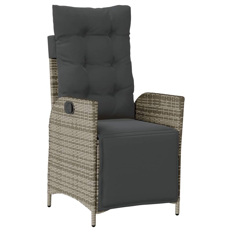 Casa si Gradina - Gradina si terasa - Mobilier exterior - Seturi mobila gradina - Set mobilier de gradina cu perne, 3 piese, gri, poliratan - Infinity.ro