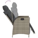 Casa si Gradina - Gradina si terasa - Mobilier exterior - Seturi mobila gradina - Set mobilier de gradina cu perne, 3 piese, gri, poliratan - Infinity.ro