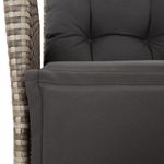 Casa si Gradina - Gradina si terasa - Mobilier exterior - Seturi mobila gradina - Set mobilier de gradina cu perne, 3 piese, gri, poliratan - Infinity.ro