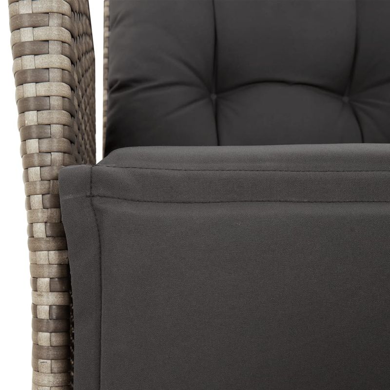 Casa si Gradina - Gradina si terasa - Mobilier exterior - Seturi mobila gradina - Set mobilier de gradina cu perne, 3 piese, gri, poliratan - Infinity.ro