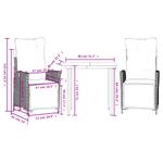 Casa si Gradina - Gradina si terasa - Mobilier exterior - Seturi mobila gradina - Set mobilier de gradina cu perne, 3 piese, gri, poliratan - Infinity.ro