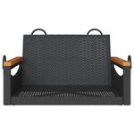 Casa si Gradina - Gradina si terasa - Mobilier exterior - Bancute de gradina - Banca de balansoar, negru, 63x62x40 cm, poliratan, model cotiere cu design rotund - Infinity.ro