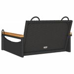 Casa si Gradina - Gradina si terasa - Mobilier exterior - Bancute de gradina - Banca de balansoar, negru, 63x62x40 cm, poliratan, model cotiere cu design rotund - Infinity.ro