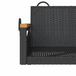 Casa si Gradina - Gradina si terasa - Mobilier exterior - Bancute de gradina - Banca de balansoar, negru, 63x62x40 cm, poliratan, model cotiere cu design rotund - Infinity.ro