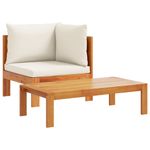 Casa si Gradina - Gradina si terasa - Mobilier exterior - Canapele si fotolii gradina - Set canapea de gradina, 2 piese, cu perne, lemn masiv de acacia - Infinity.ro