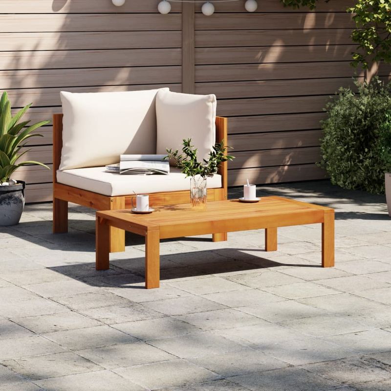 Casa si Gradina - Gradina si terasa - Mobilier exterior - Canapele si fotolii gradina - Set canapea de gradina, 2 piese, cu perne, lemn masiv de acacia - Infinity.ro
