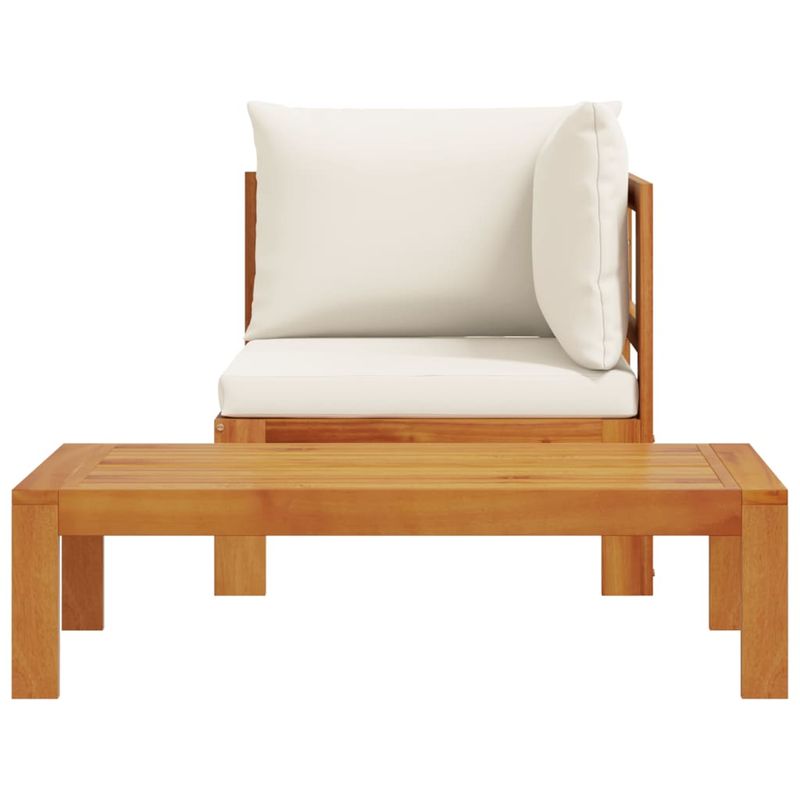 Casa si Gradina - Gradina si terasa - Mobilier exterior - Canapele si fotolii gradina - Set canapea de gradina, 2 piese, cu perne, lemn masiv de acacia - Infinity.ro