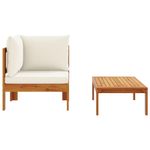 Casa si Gradina - Gradina si terasa - Mobilier exterior - Canapele si fotolii gradina - Set canapea de gradina, 2 piese, cu perne, lemn masiv de acacia - Infinity.ro
