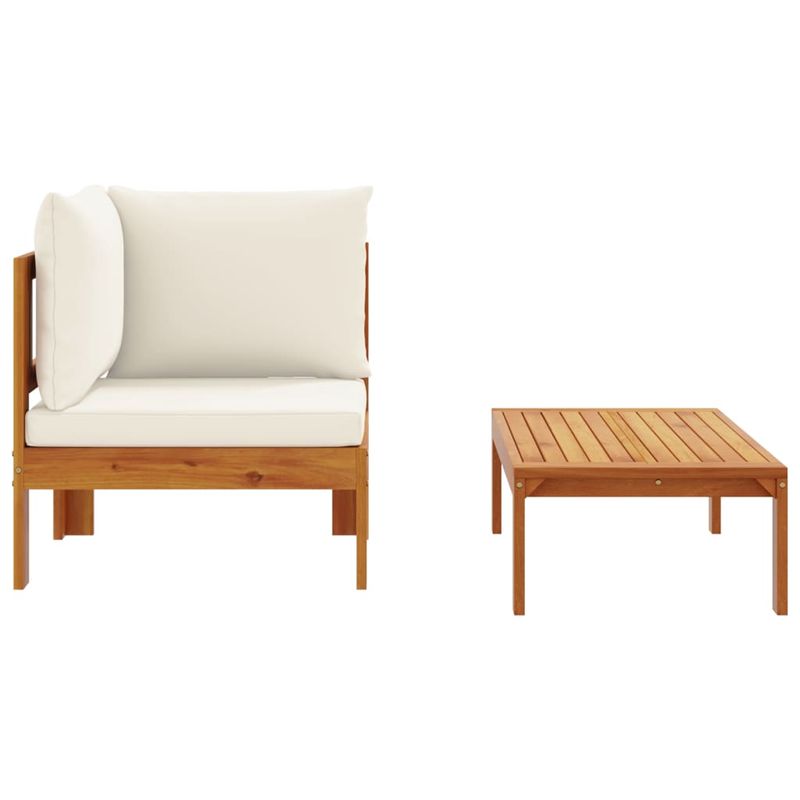 Casa si Gradina - Gradina si terasa - Mobilier exterior - Canapele si fotolii gradina - Set canapea de gradina, 2 piese, cu perne, lemn masiv de acacia - Infinity.ro