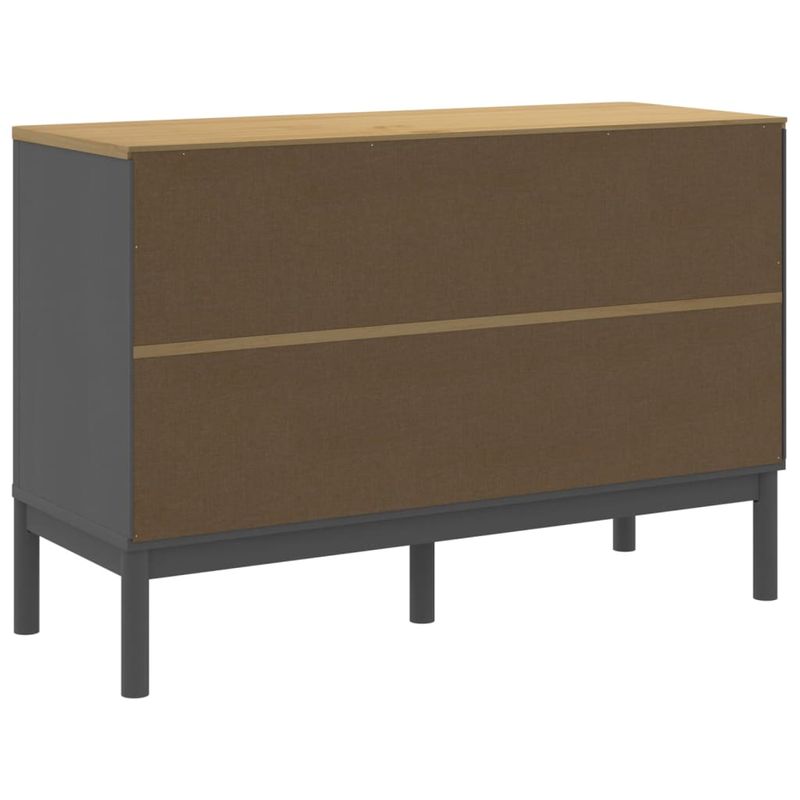 Casa si Gradina - Mobilier - Comode si corpuri - Comode - Comoda cu sertare „FLORO”, gri, lemn masiv de pin - Infinity.ro