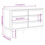 Casa si Gradina - Mobilier - Comode si corpuri - Comode - Comoda cu sertare „FLORO”, gri, lemn masiv de pin - Infinity.ro