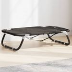 Petshop - Accesorii petshop - Culcusuri si custi - Culcusuri si saltele - Pat de caini pliabil, antracit, tesatura Oxford și otel, mărime 70x46x18 cm - Infinity.ro