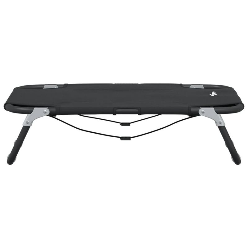 Petshop - Accesorii petshop - Culcusuri si custi - Culcusuri si saltele - Pat de caini pliabil, antracit, tesatura Oxford și otel, mărime 70x46x18 cm - Infinity.ro