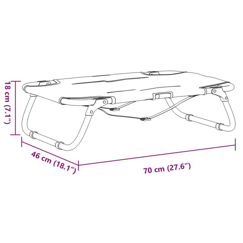 Petshop - Accesorii petshop - Culcusuri si custi - Culcusuri si saltele - Pat de caini pliabil, antracit, tesatura Oxford și otel, mărime 70x46x18 cm - Infinity.ro