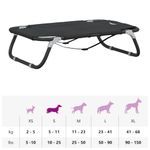 Petshop - Accesorii petshop - Culcusuri si custi - Culcusuri si saltele - Pat de caini pliabil, antracit, tesatura Oxford și otel, mărime 70x46x18 cm - Infinity.ro