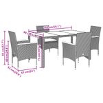Casa si Gradina - Gradina si terasa - Mobilier exterior - Seturi mobila gradina - Set mobilier gradina cu perne 5 piese bej poliratan/lemn acacia - Infinity.ro