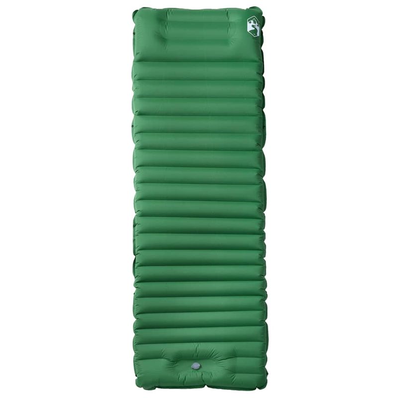 Sport si Outdoor - Camping - Saltele si accesorii pentru somn - Saltele camping - Saltea de camping auto-gonflabila, cu perna integrata, verde - Infinity.ro