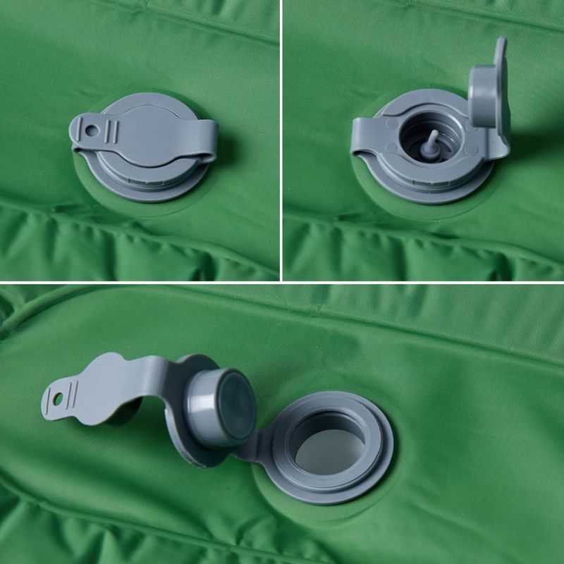 Sport si Outdoor - Camping - Saltele si accesorii pentru somn - Saltele camping - Saltea de camping auto-gonflabila, cu perna integrata, verde - Infinity.ro