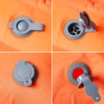 Sport si Outdoor - Camping - Saltele si accesorii pentru somn - Saltele camping - Saltea camping auto-gonflabila cu perne, 2 persoane, portocaliu - Infinity.ro