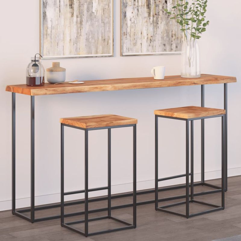 Casa si Gradina - Mobilier - Feronerie si accesorii mobila - Blat masa 180x40x2,5 cm dreptunghiular lemn acacia margine vie - Infinity.ro