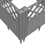 Casa si Gradina - Gradinarit si plante - Plante si ghivece - Ghivece si suporturi - Jardiniera gradina cu tarusi gri deschis 123,5x43,5x43,5 cm PP - Infinity.ro